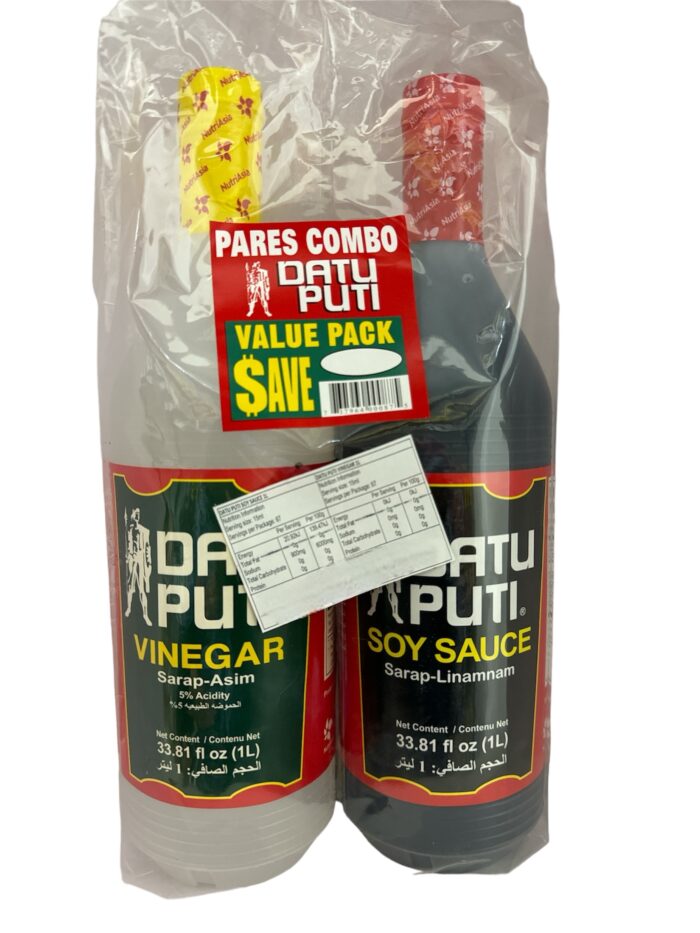 Datu Puti Value Pack 1L (Soy Sauce & Vinegar Combo)